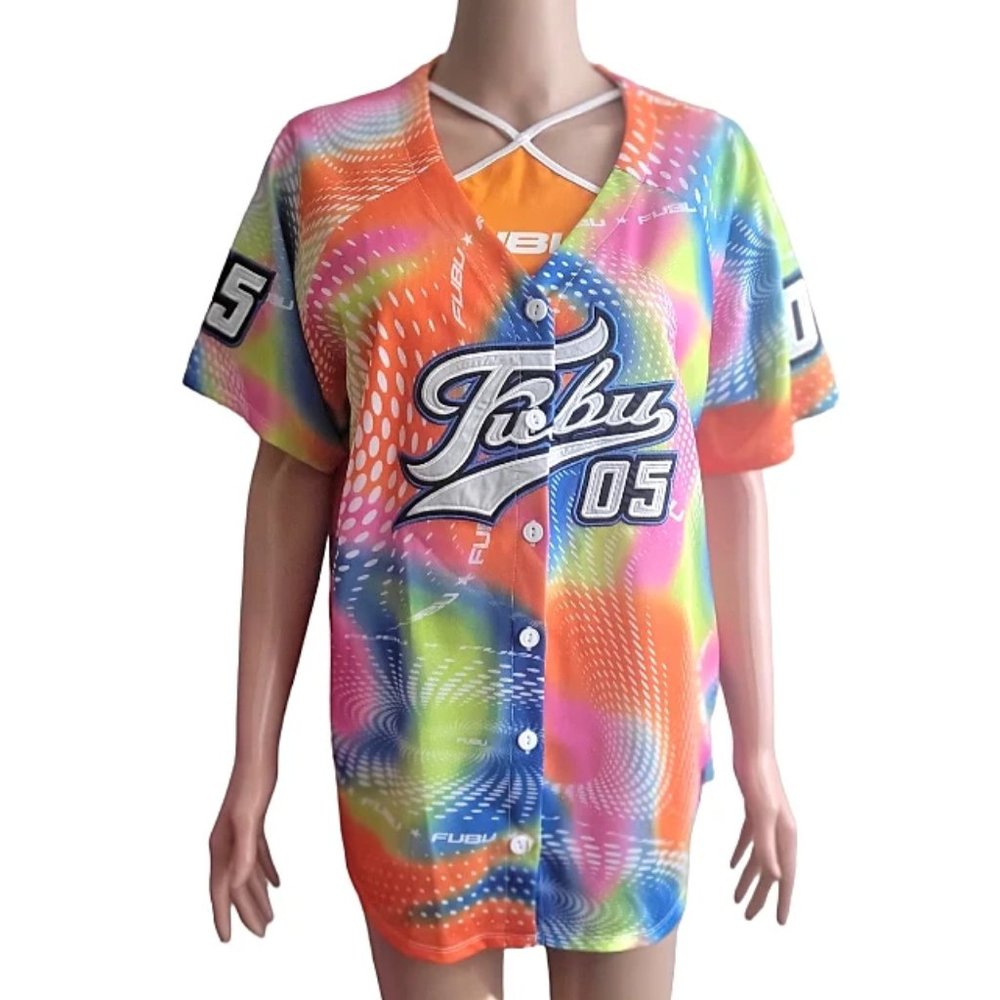 Colorful Button Up Jersey.